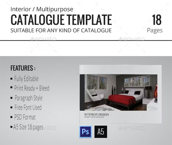 Interior Catalog Photoshop Template