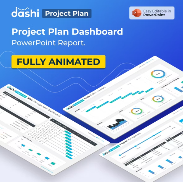 Dashi Project Plan Dashboard PowerPoint Presentation