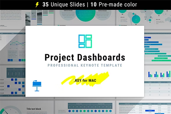 Project Dashboards for Keynote Template