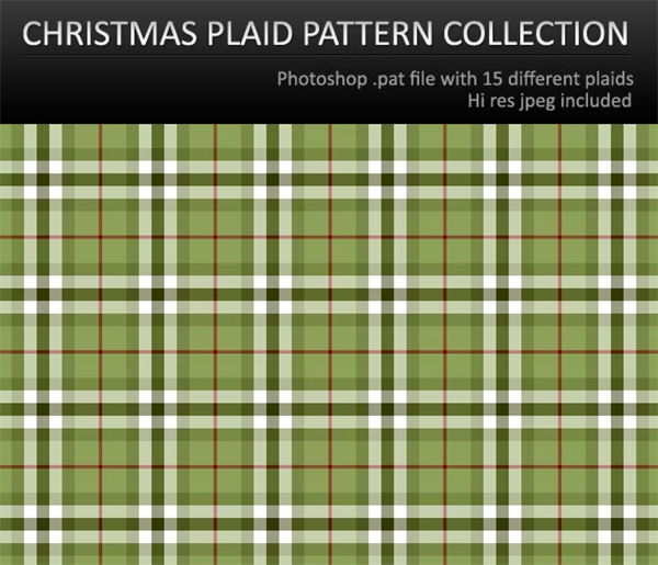 Christmas Plaid Patterns For Photoshop