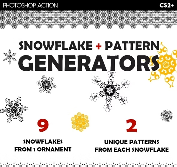 Snowflake & Christmas Pattern Generators Template