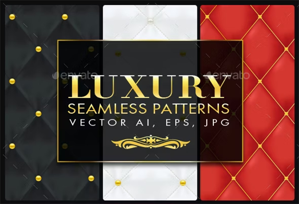 Luxury Quilted Seamless Vector Patterns Template