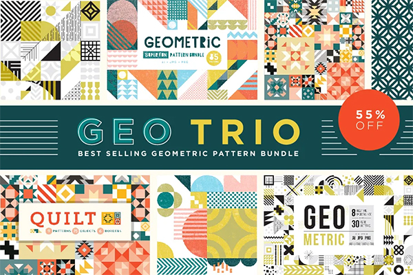 Best Geo Trio Pattern Bundle Template