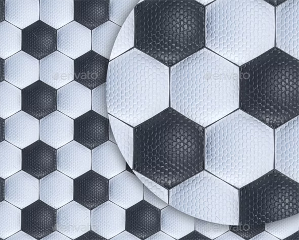 Football or Soccer Ball Quilted Leather Texture & Patterns