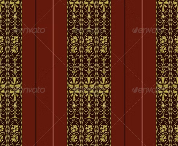 Best Vector Seamless Pattern of Gold Embroidery