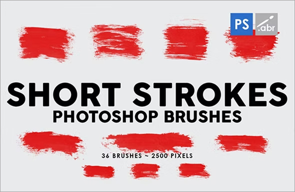 Short Strokes Photoshop Stamp Brushes