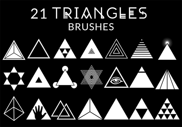 Free Triangle Photoshop Brushes