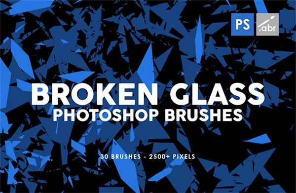 Broken Glass Photoshop Brushes Design