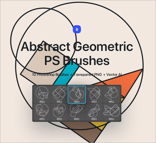 Abstract Geometric Photoshop Brushes Set