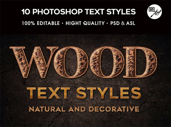 Wooden Styles Photoshop Styles