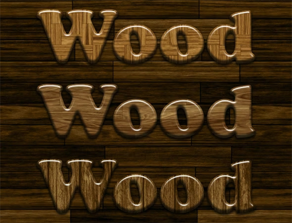 Glossy Wood Photoshop Styles