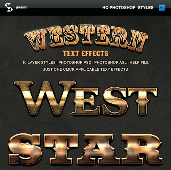 Wild West Style Text Effects