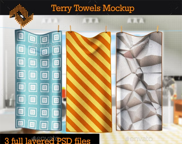 Terry Towels Mockup