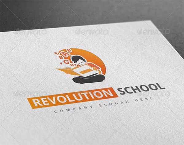 Revolution School Logo Template