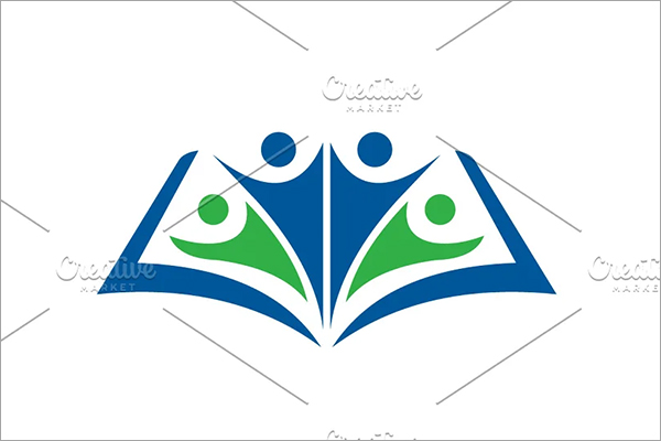 Human Book Education Vector Logo 