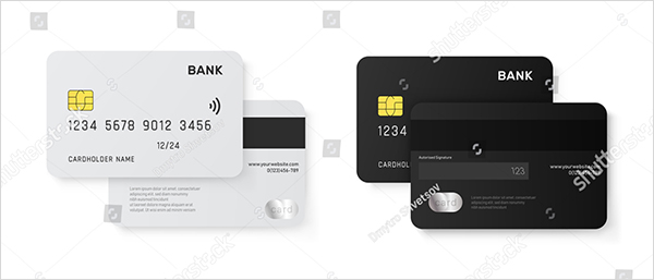 Credit Cards Vector Mockups Template