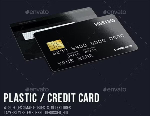 Plastic Credit Card Mockup