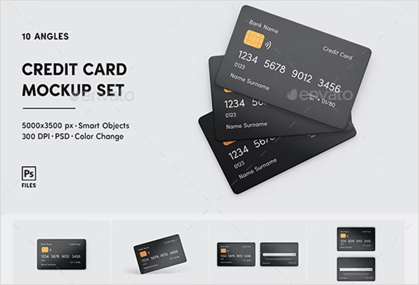 Credit Card Mockup Set