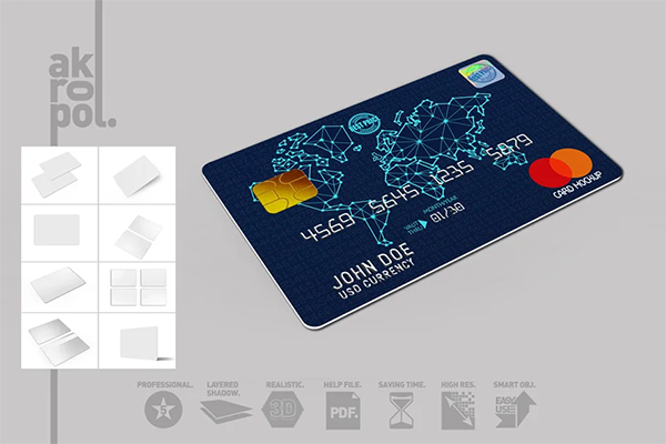 Extended Commercial Credit Cards Mockup
