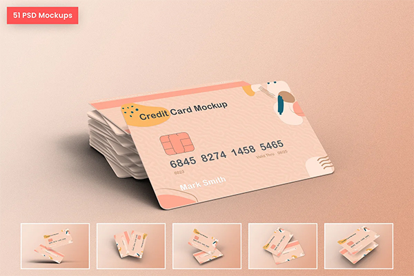 Credit Card Mockups Set