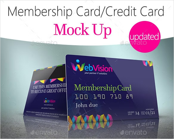 Membership Credit Card Mock Up