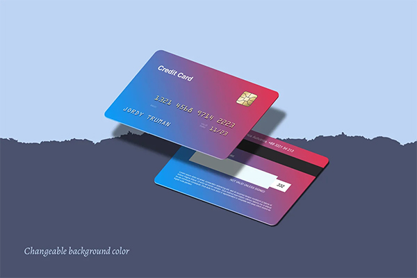 Isometric Credit Card Mockups