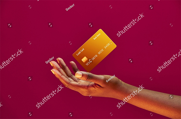 Bank Credit Card Vector Mockup