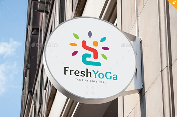 Yoga Vector Logo PSD Template