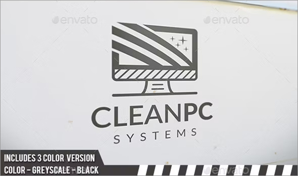 Clean Computer Logo Design