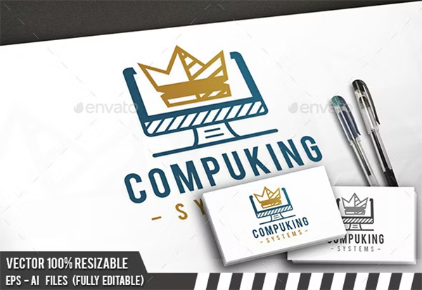 Computer King Logo Template