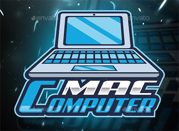 Computer Mascot Logo Template