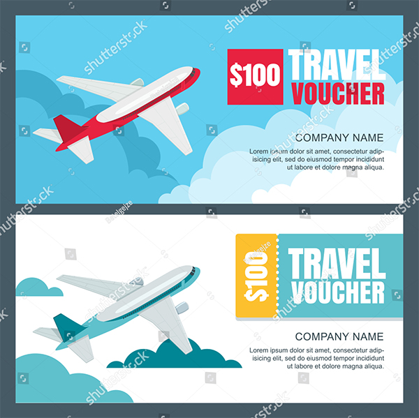 Vector Gift Travel Voucher Template Designs