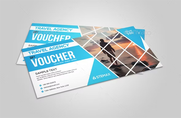 Travel Agency Gift Voucher Print Template