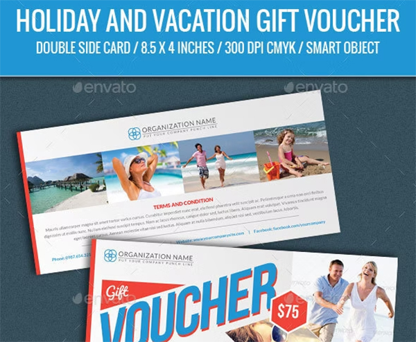 Holiday and Vacation Gift Voucher Templates