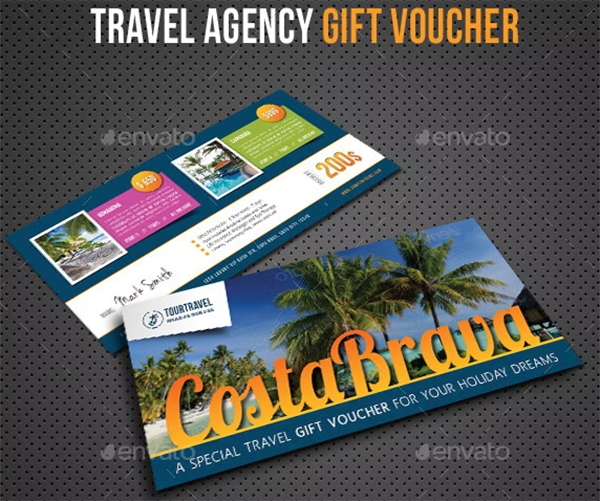 Travel Agency Deluxe Gift Voucher Template