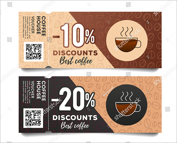 Coffee Discount Coupon Voucher Templates