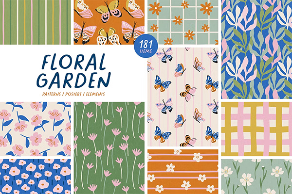 Floral Garden - Patterns & Posters Template