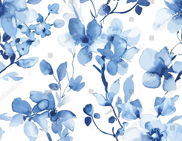 Sweet Flower Watercolor Seamless Patterns