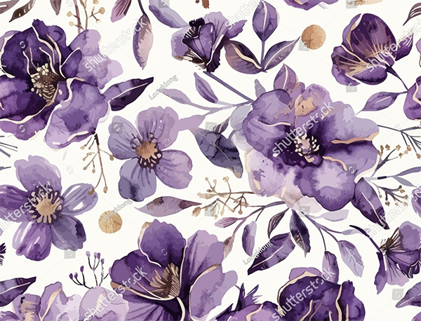 Watercolor Seamless Vector Pattern Design