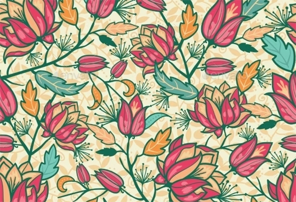 Flower Pattern Vector, EPS Design