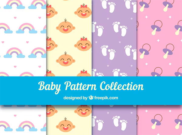 Free Vector Baby Patterns Template