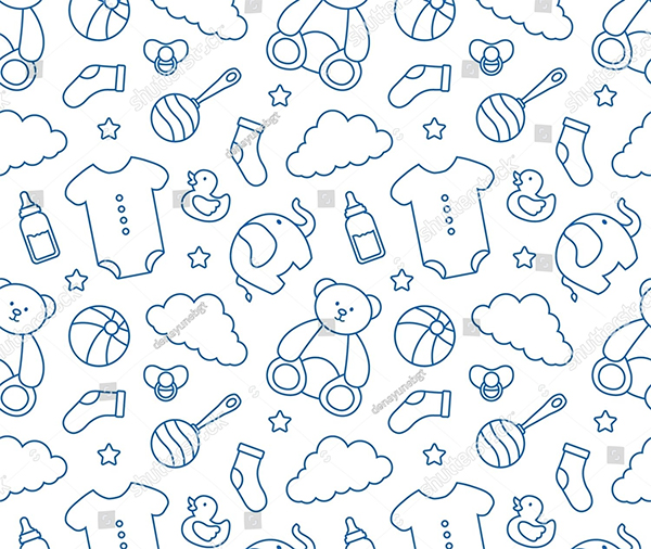 Baby Seamless Pattern Vector Design