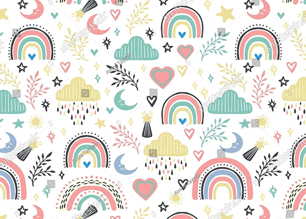 Seamless Childish Vector Pattern Template