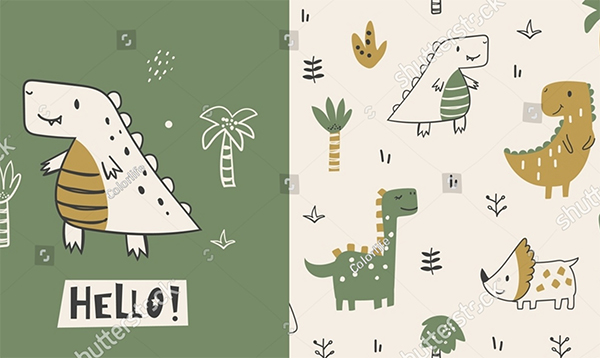 Сhildish Vector Pattern Template