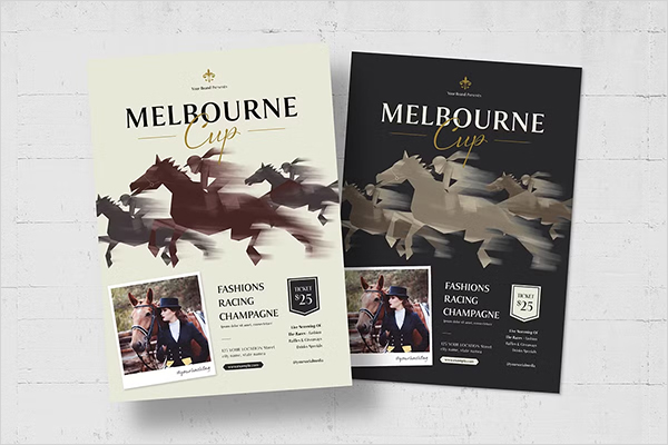 Melbourne Cup Horse Flyer Template