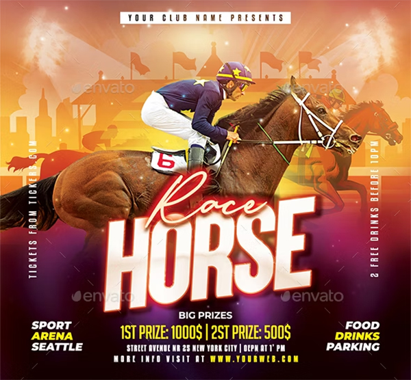 Horse Race Flyer Design