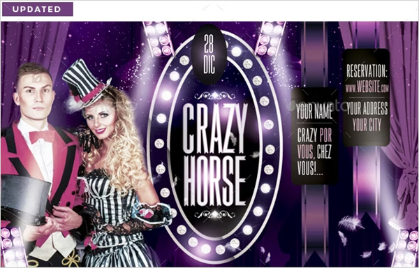 Crazy Horse Flyer Template