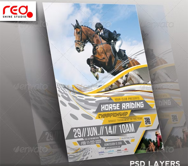 Horse Riding Flyer & Poster Template