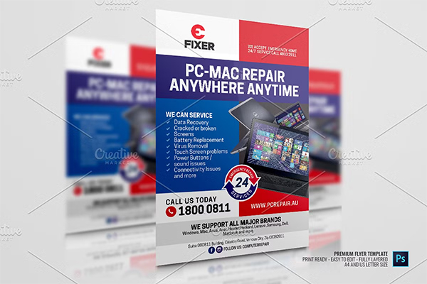 Laptop and Computer Repair Flyer & Brochure