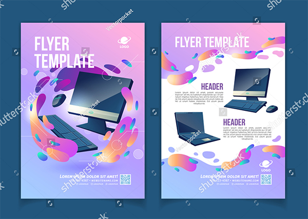 Laptop Repair & Computer Vector Template